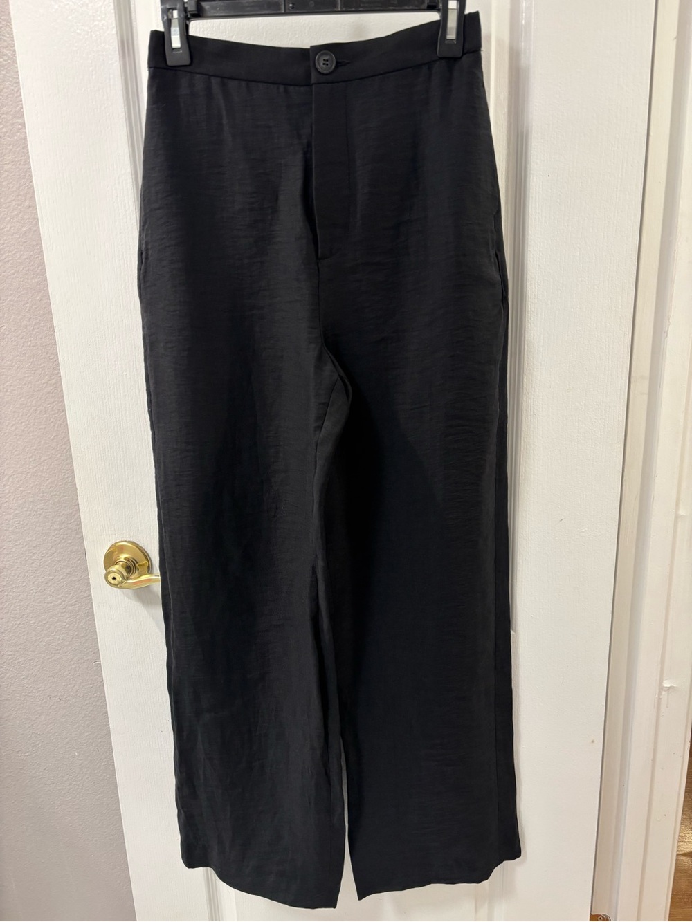 NWT Zara Crepe Wide-Leg Pants Zip Front